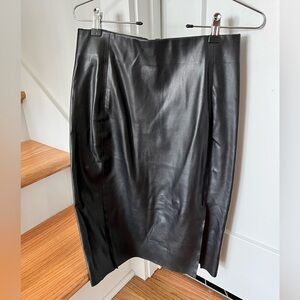 Faux Leather Pencil Skirt